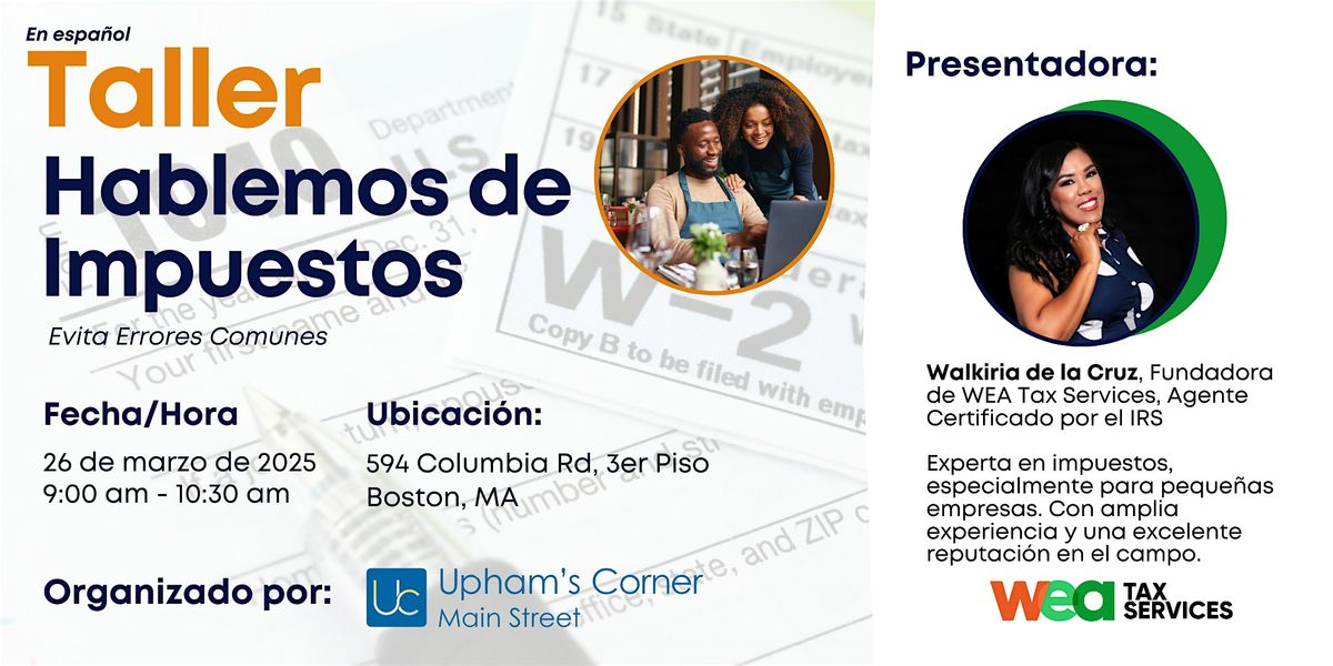 Workshop: Let's Talk Taxes - Avoid Common Mistakes (En espa\u00f1ol)