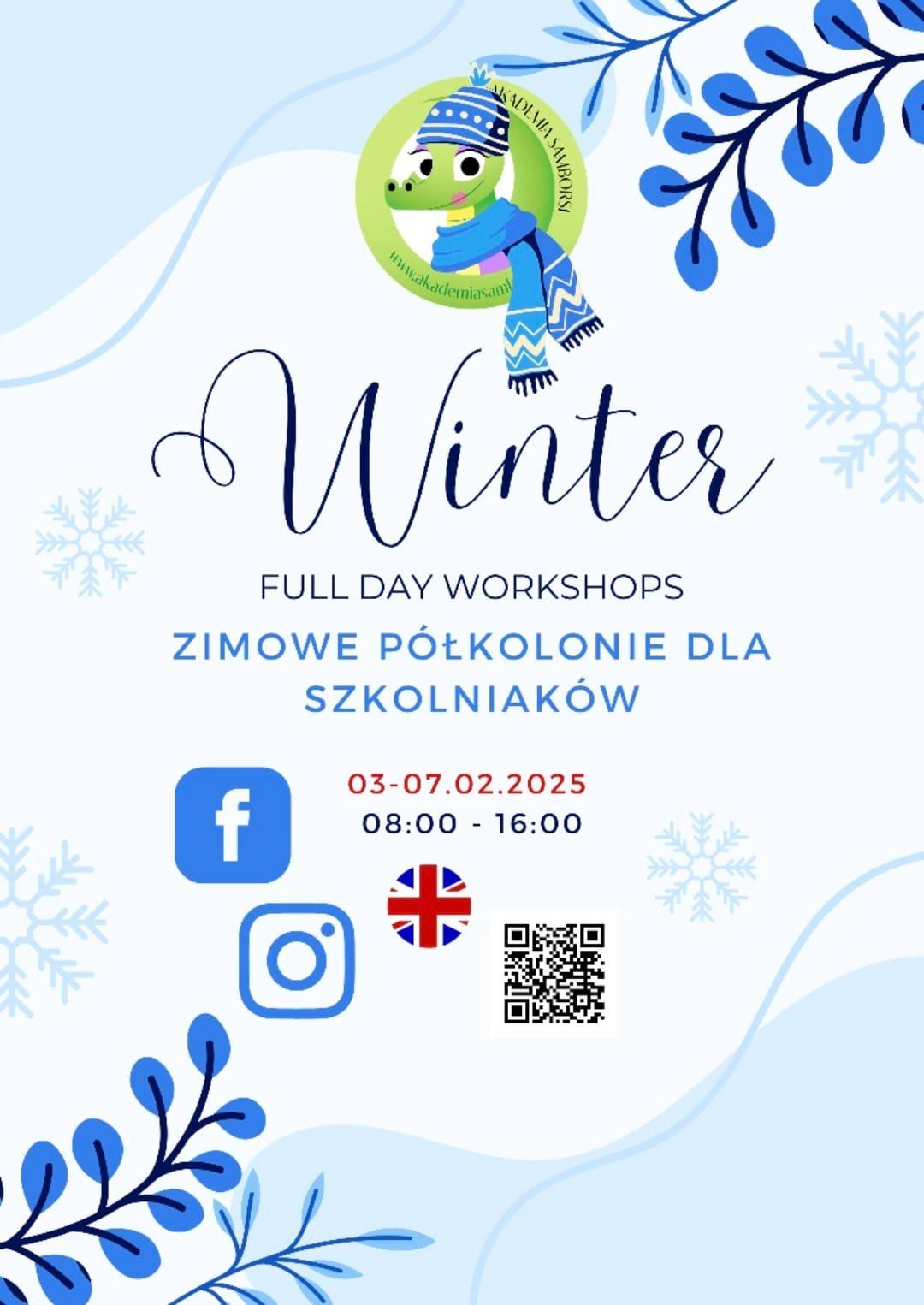 WINTER FULL-DAY WORKSHOPS - zimowe p\u00f3\u0142kolonie dla szkolniak\u00f3w 