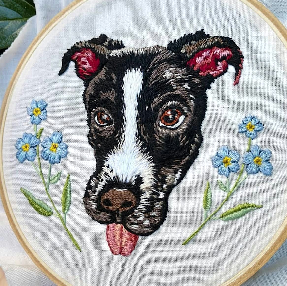 Hand Embroidery Pet Portrait Workshop