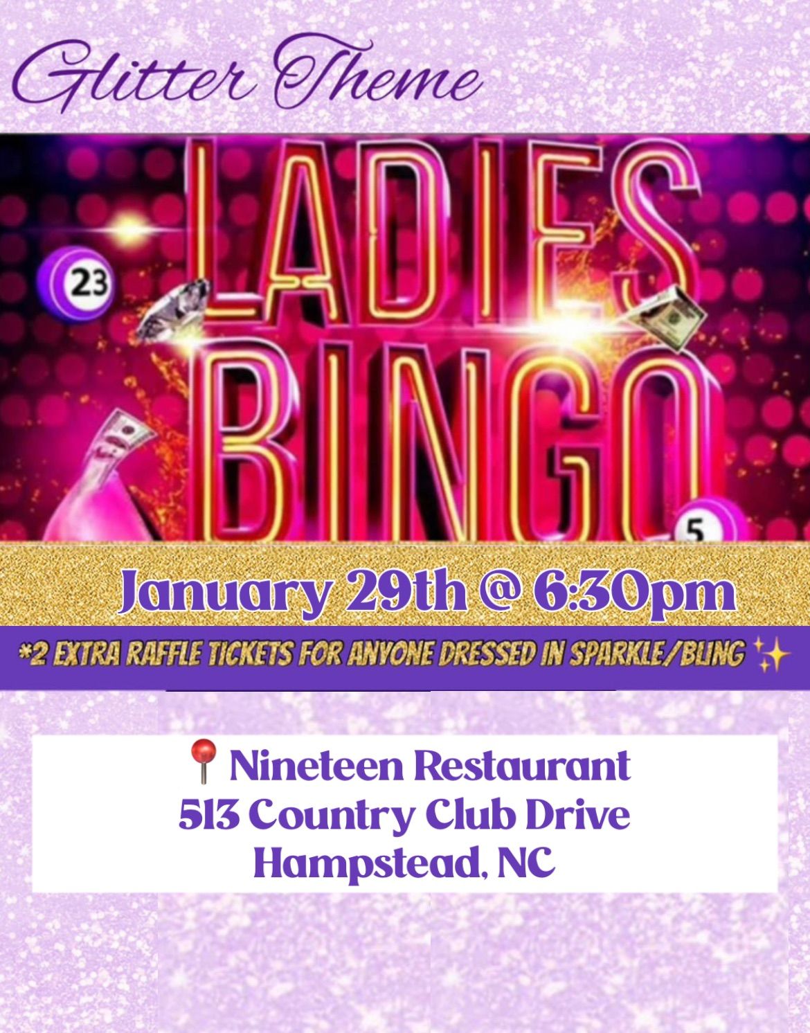 \u2728JANUARY Ladies Night Bing0 @ Nineteen Restaurant 