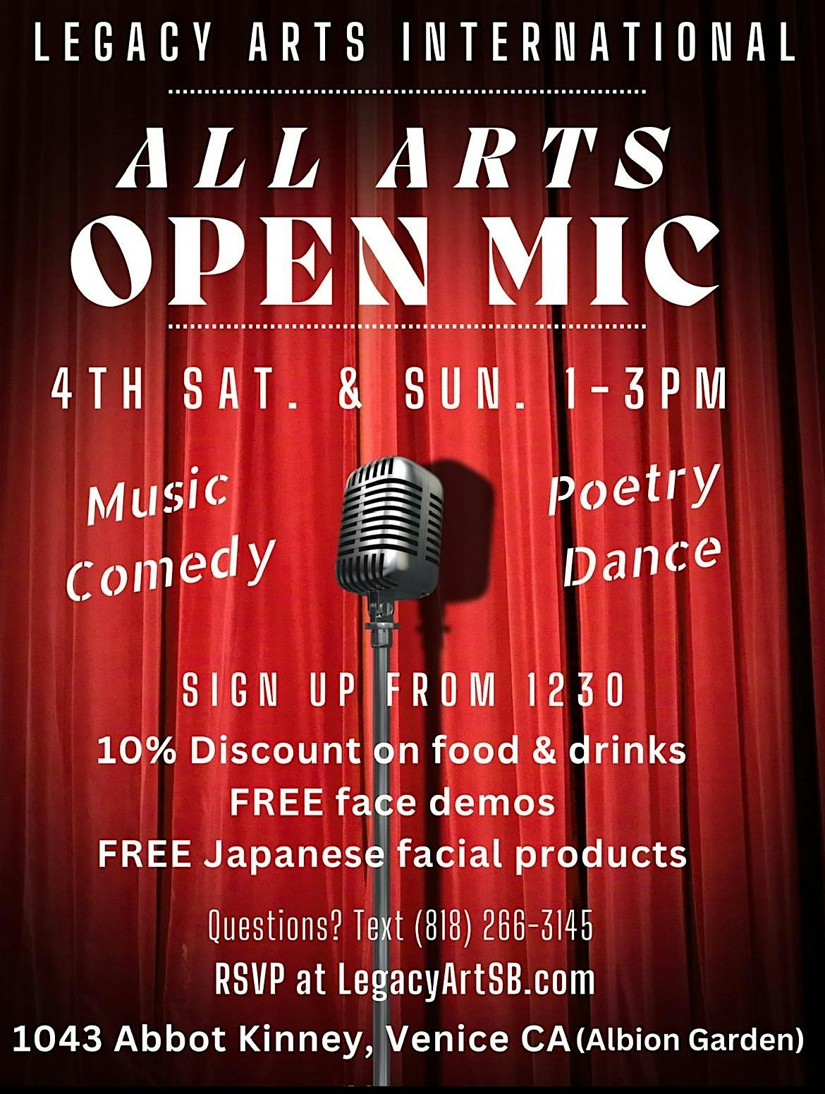 ALL ARTS OPEN MIC!