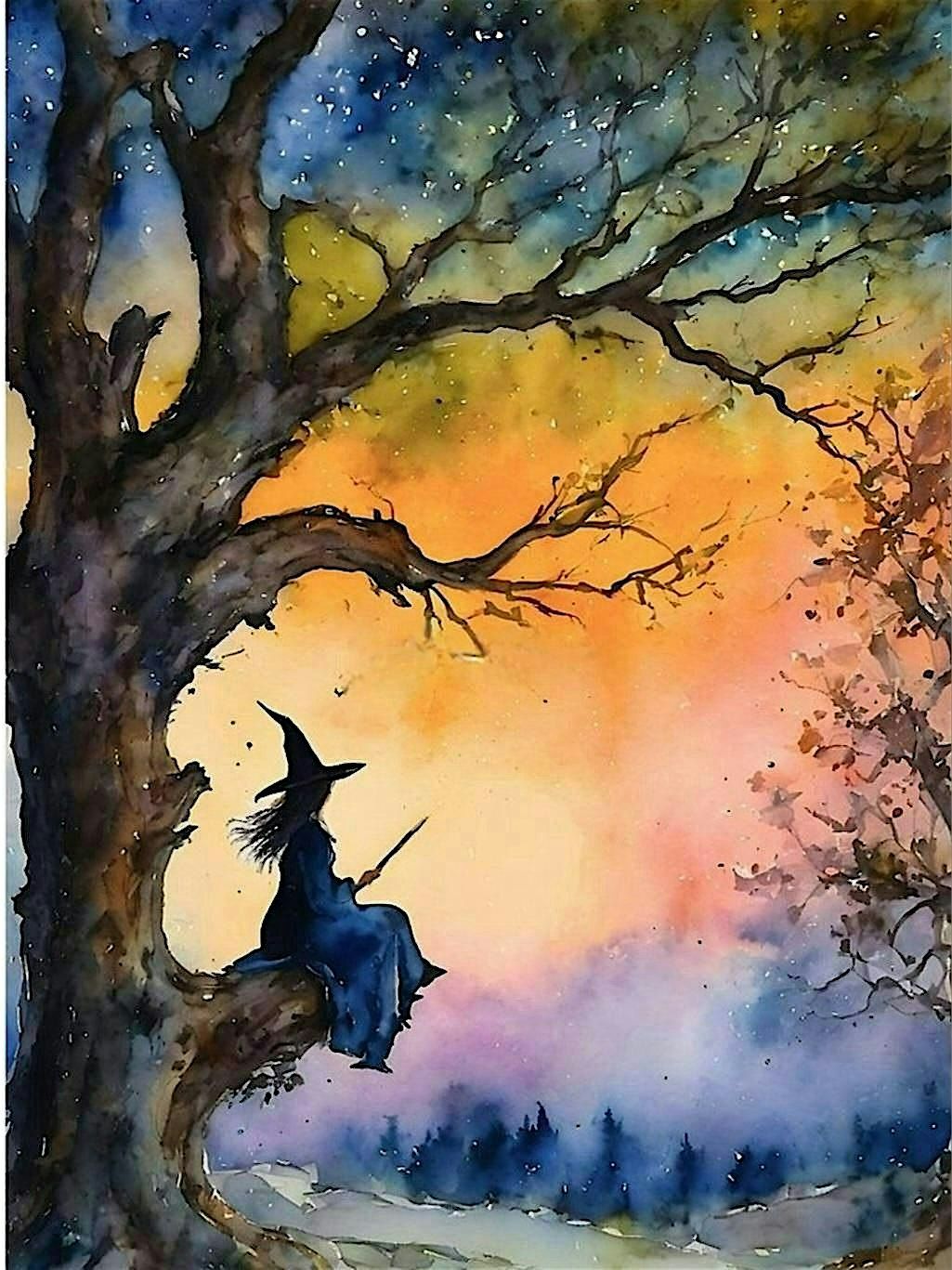 The Sitting Witch Paint PARTY