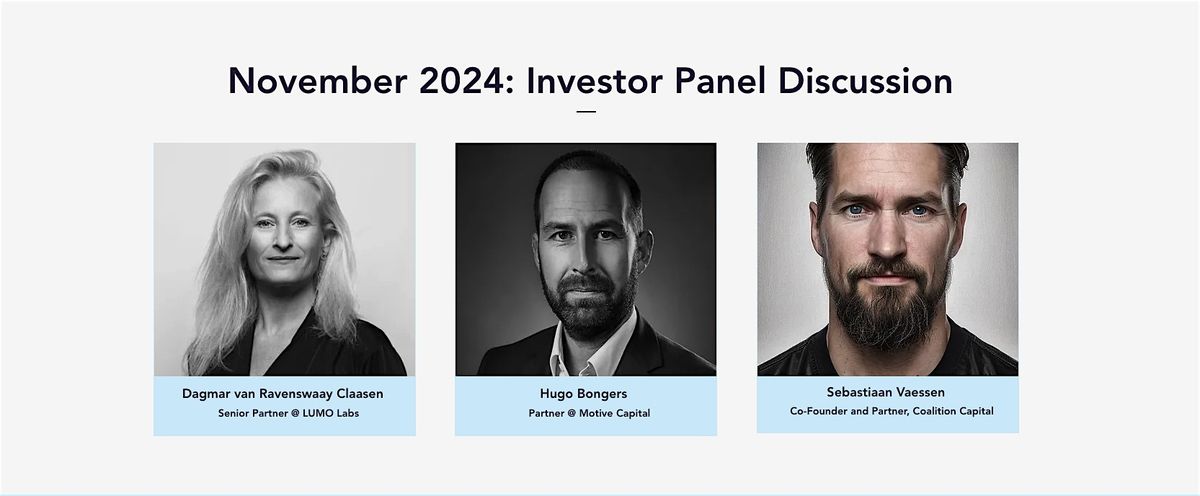 November AI on the Amstel Meetup: Venture Capital Investor Panel Discussion