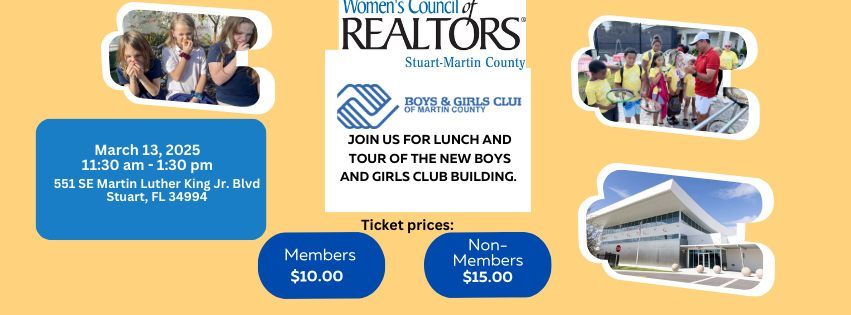 Lunch at the Boys and Girls Club with Women's Council of Realtors Stuart Martin