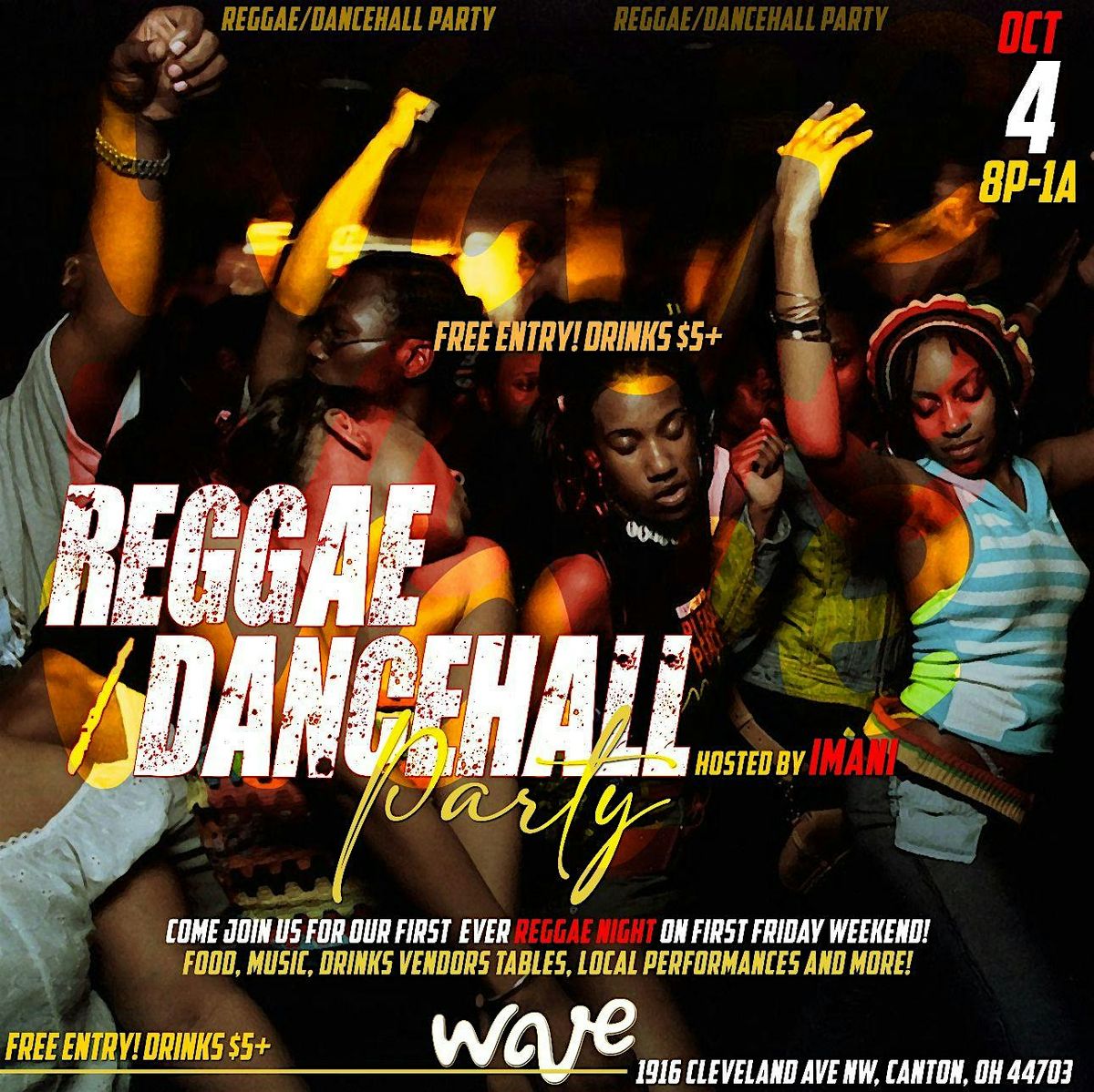 Reggae & Dancehall Party at Wave Bar & Lounge \u2014 Hosted by Imani