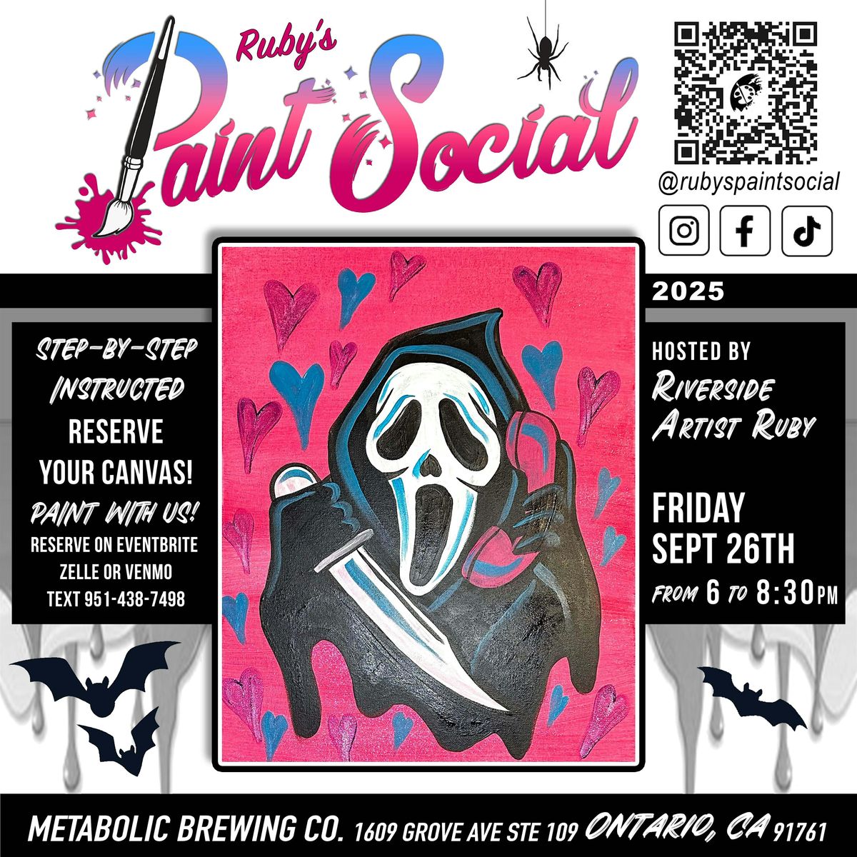 Paint n Sip Party!! Ghostface!!