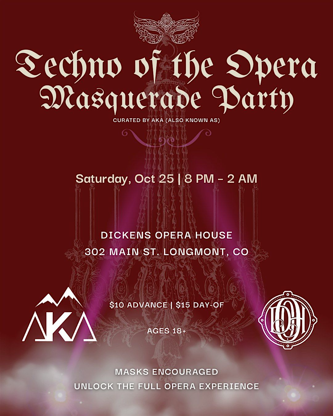 Techno of the Opera \u2013 Masquerade Party at Dickens Opera House