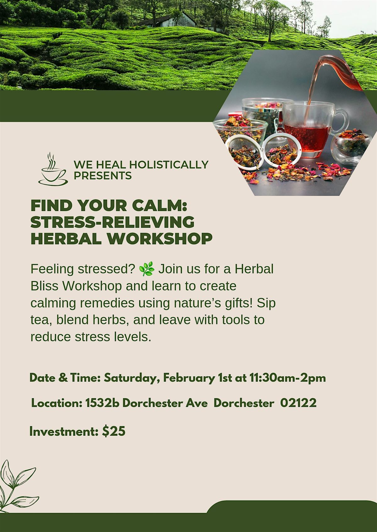 Find Your Calm: Stress-Relieving Herbal Workshop