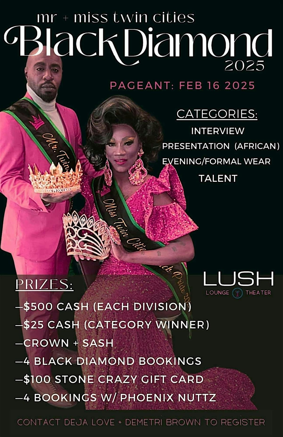 Mr. and Miss Twin Cities Black Diamond Pageant Registration