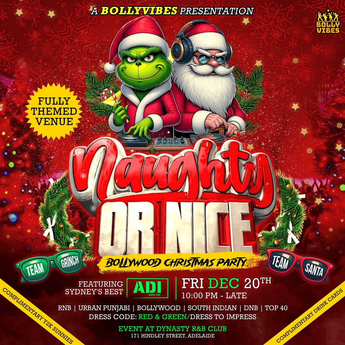 Naughty or Nice - Adelaide's #1 Bollywood Xmas Party