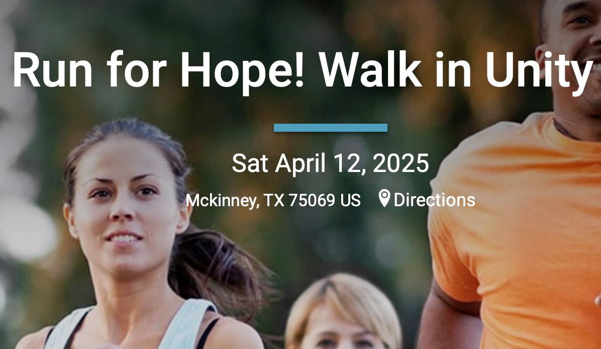 Run for Hope, Walk in Unity 5K & 1M Fun Run