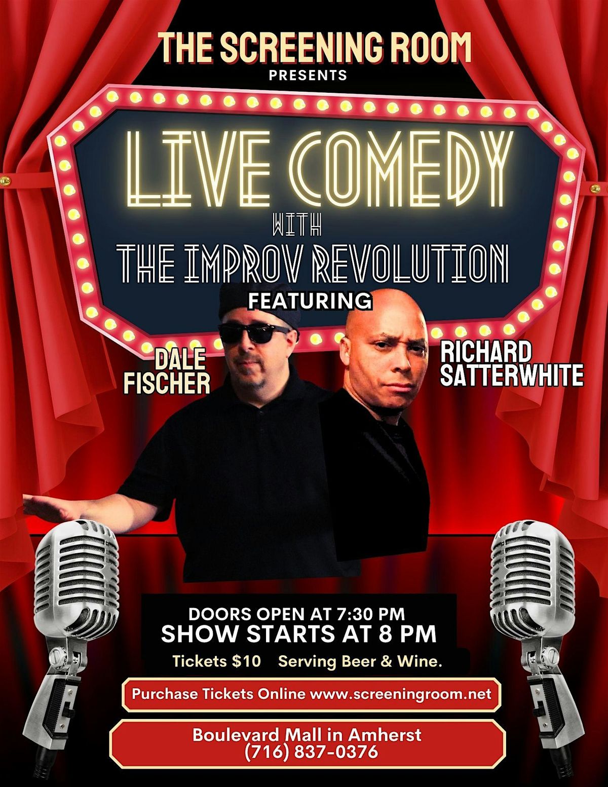 THE IMPROV REVOLUTION- Live Comedy!   (Sat  Oct 4- 8pm)