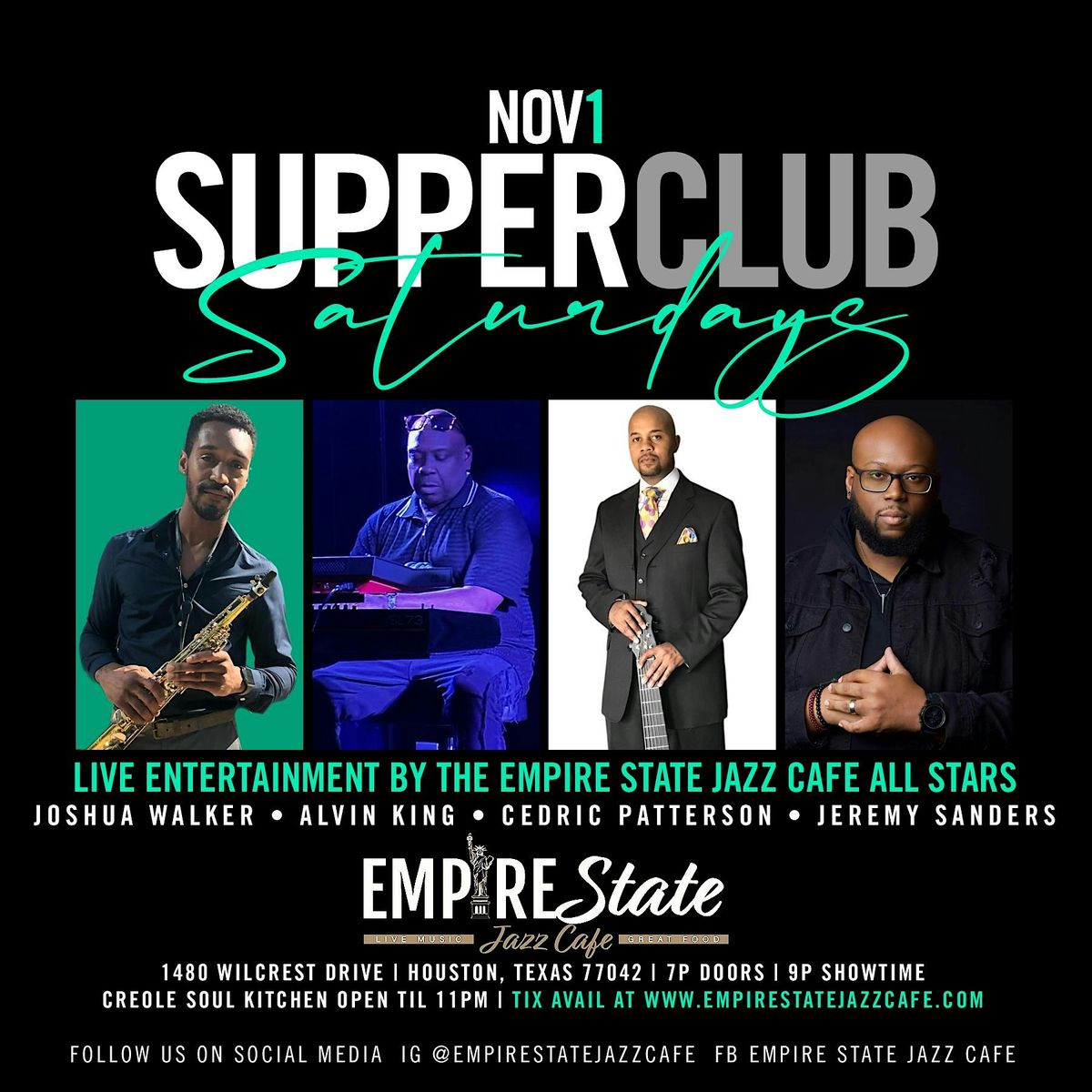 11\/1 - Supper Club Saturdays with Empire State Jazz Cafe All Stars *