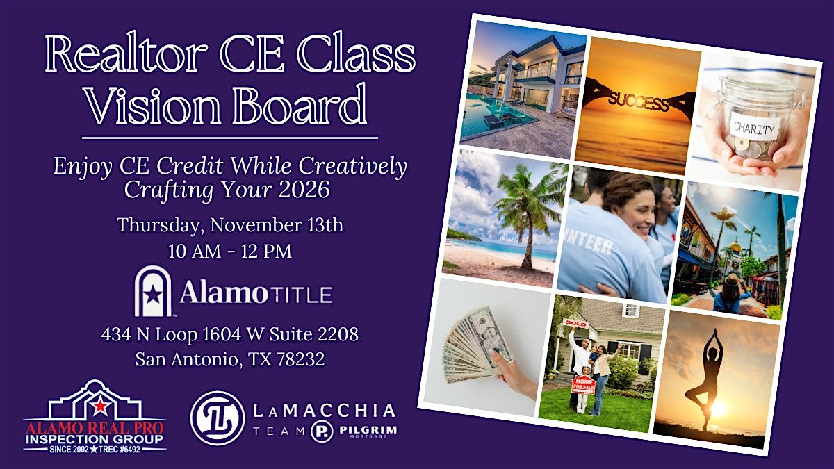 Realtor 2-HR CE Credit Vision Board Class