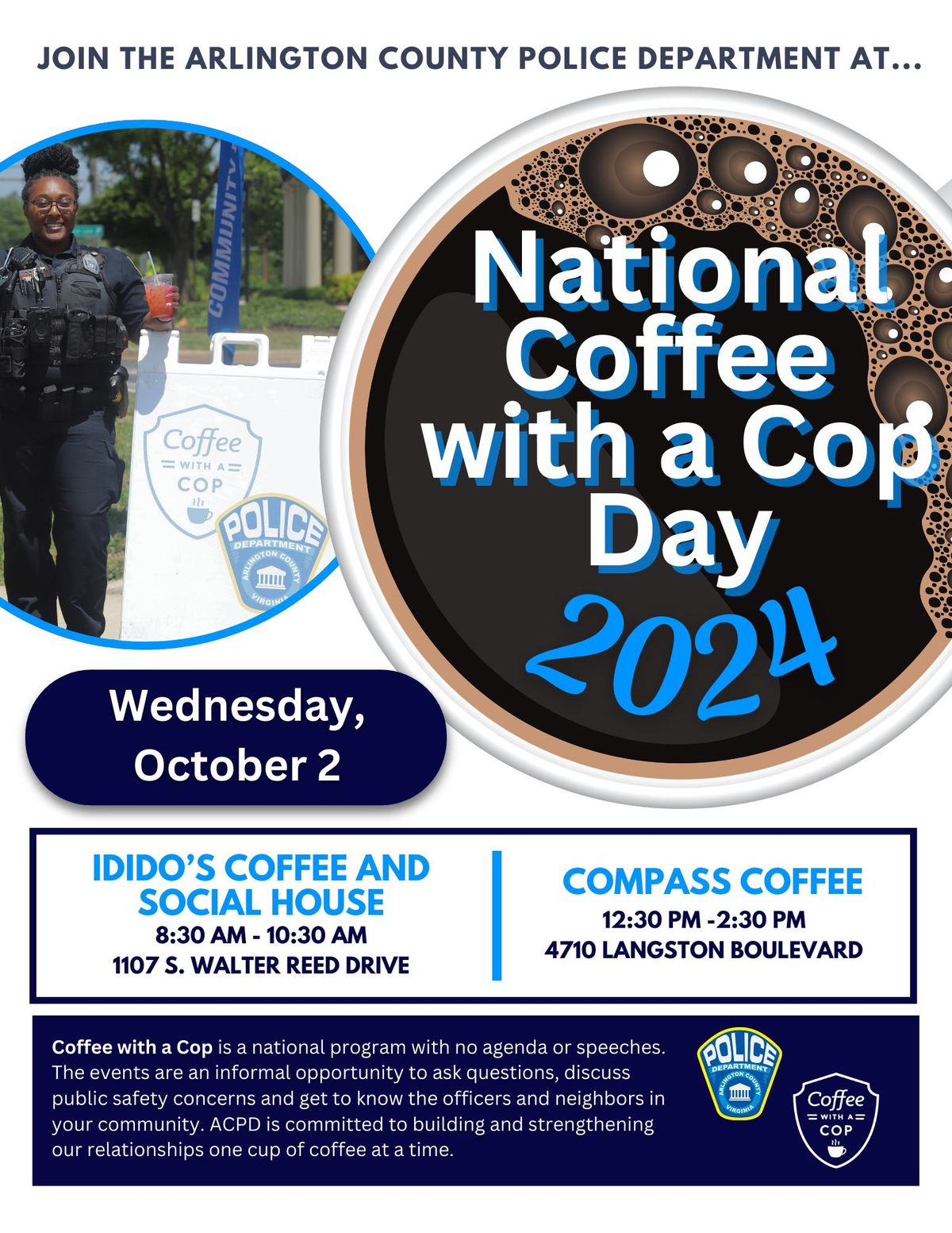 National Coffee with a Cop Day- Idido's Coffee and Social House