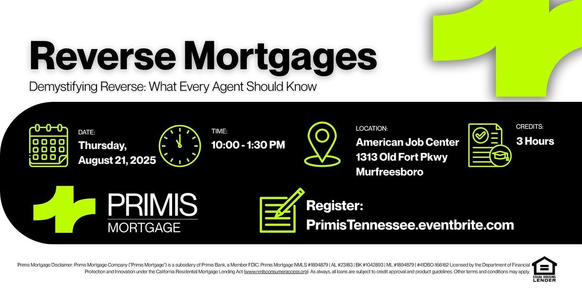 CE Class - Reverse Mortgage for PURCHASE