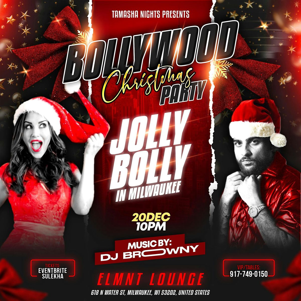 MILWAUKEE BOLLYWOOD CHRISTMAS PARTY @ELMNT LOUNGE