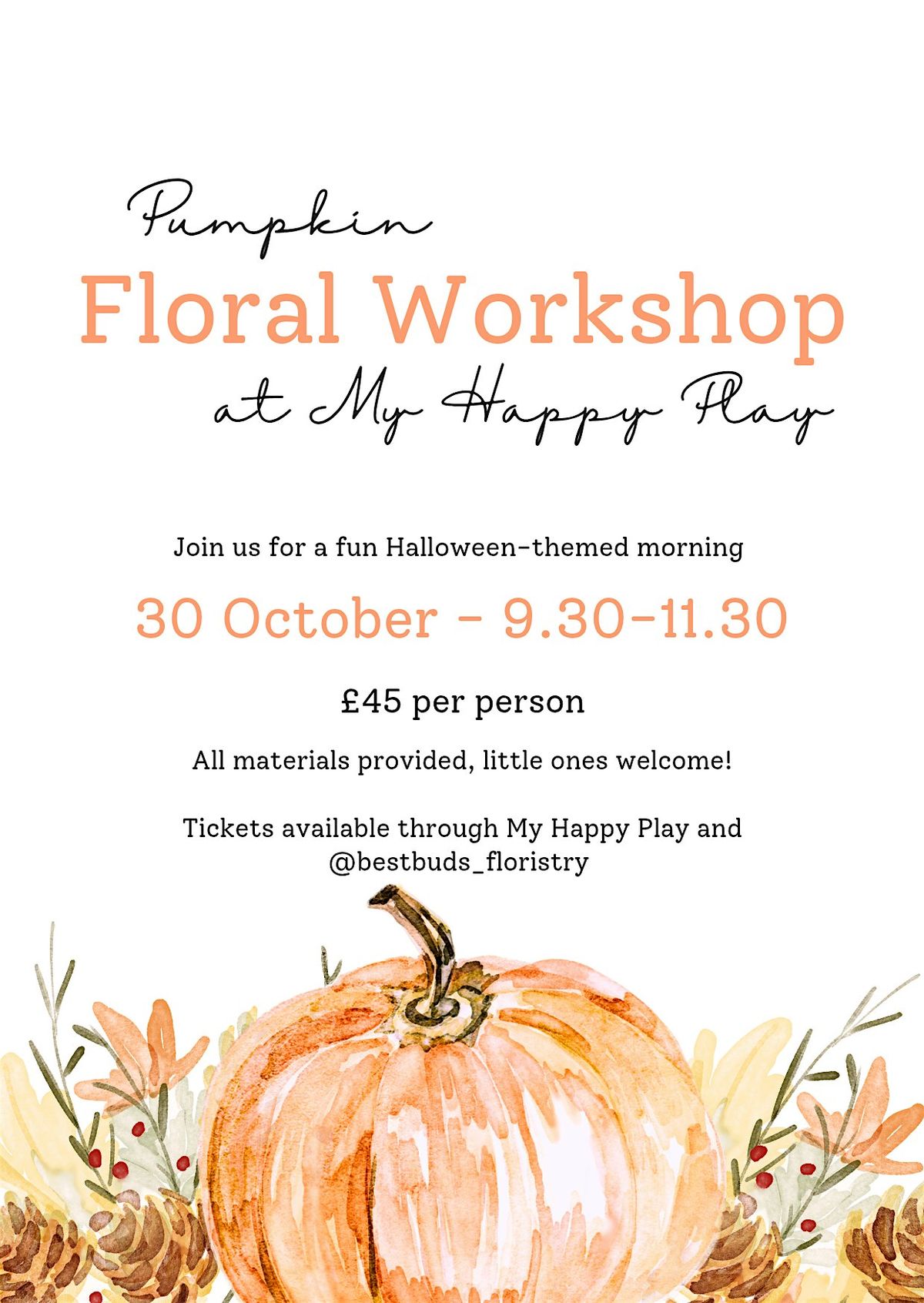 Pumpkin Floral Workshop