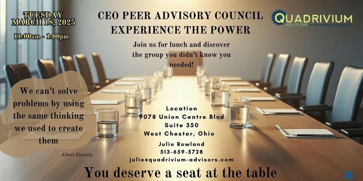 Peer Advisory Council Information Luncheon