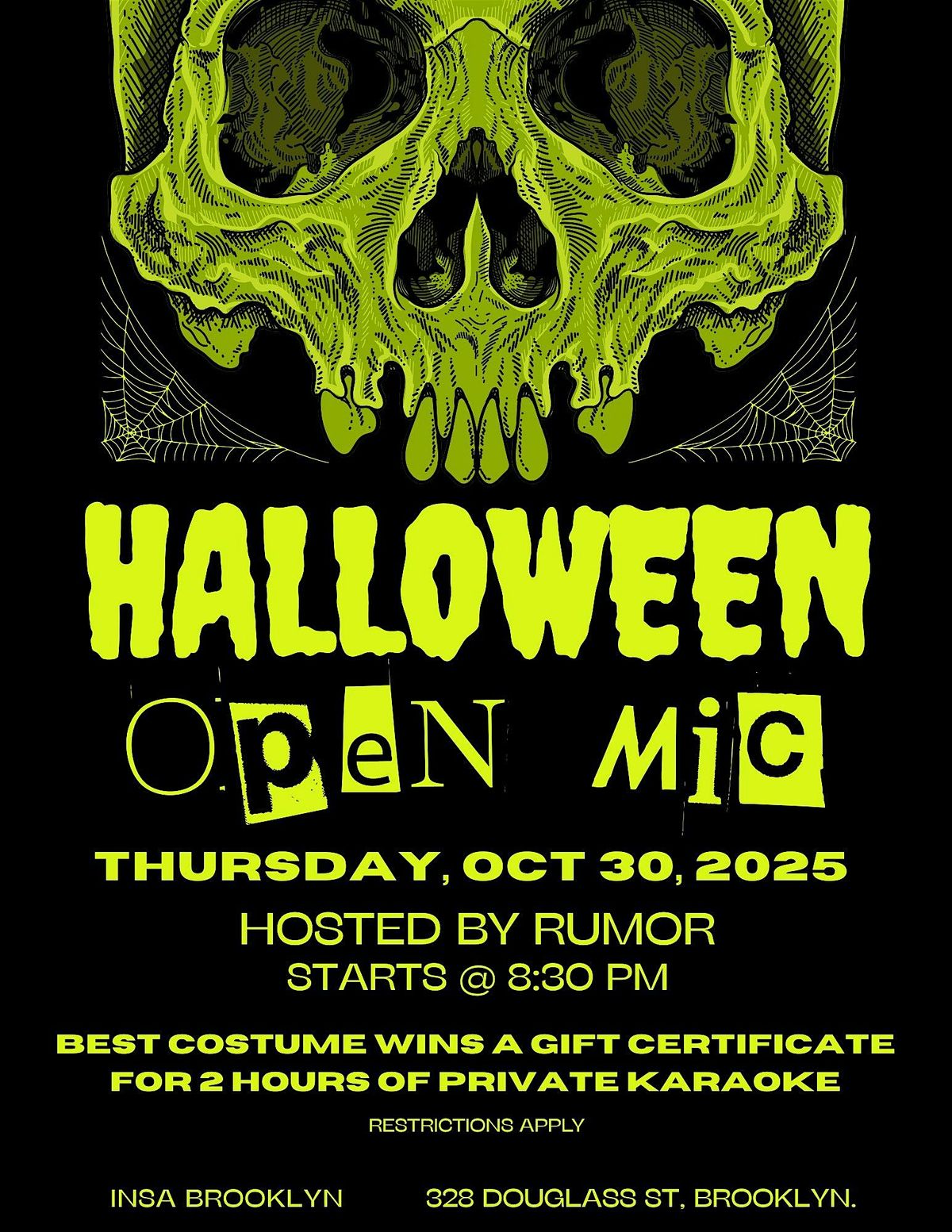 Halloween Open Mic Karaoke @ Insa