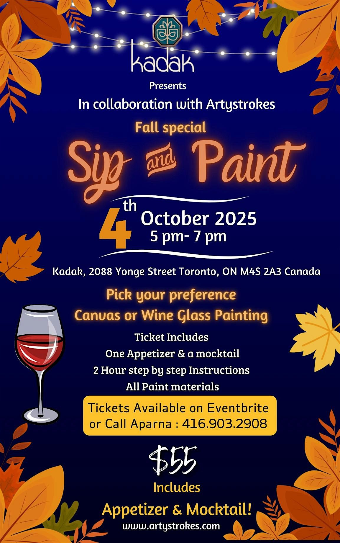 Fall special Sip & Paint - Toronto
