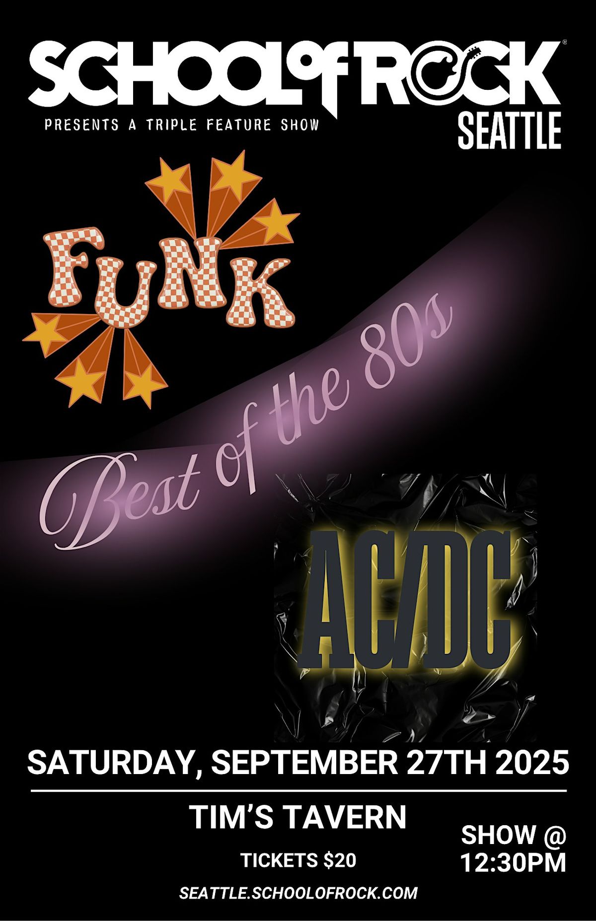 School of Rock Seattle Presents: Best of the 80s, AC\/DC, & Funk