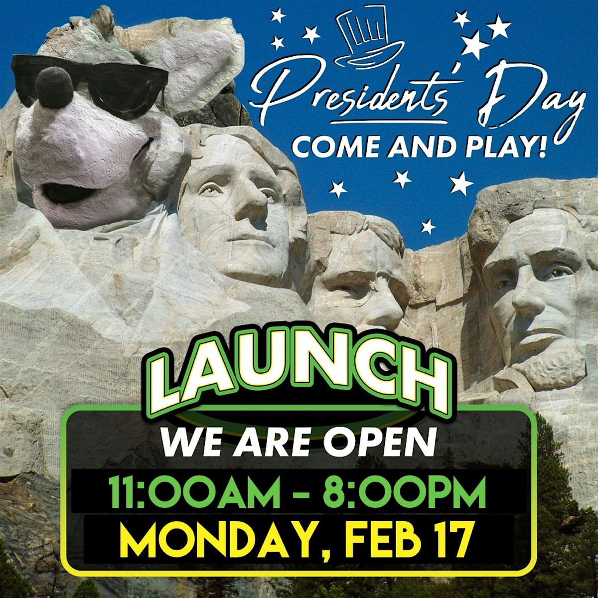 Presidents' Day Play at Launch Orlando