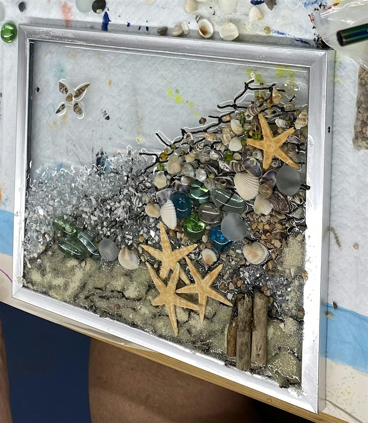 Resin on glass