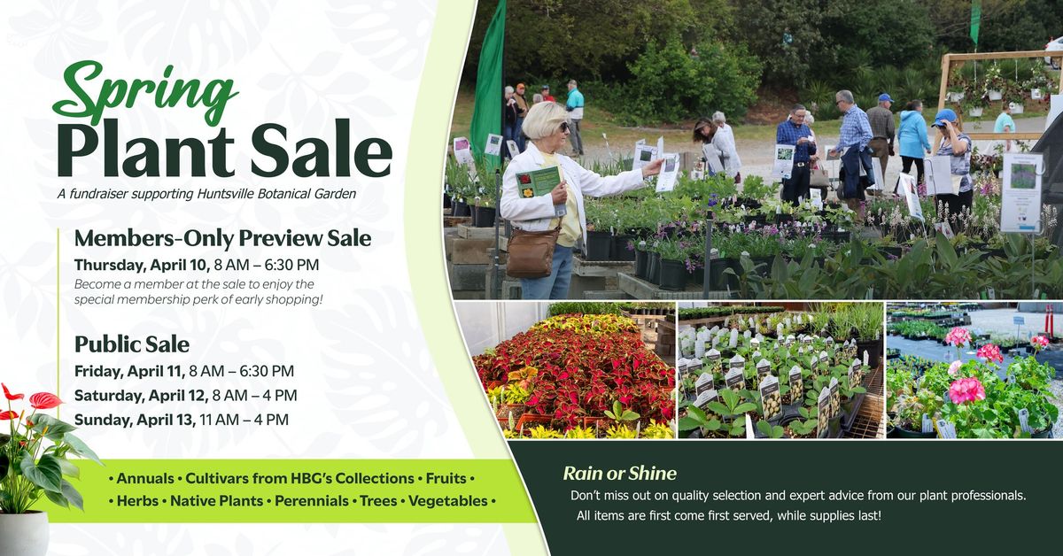 Spring Plant Sale: Public Sale