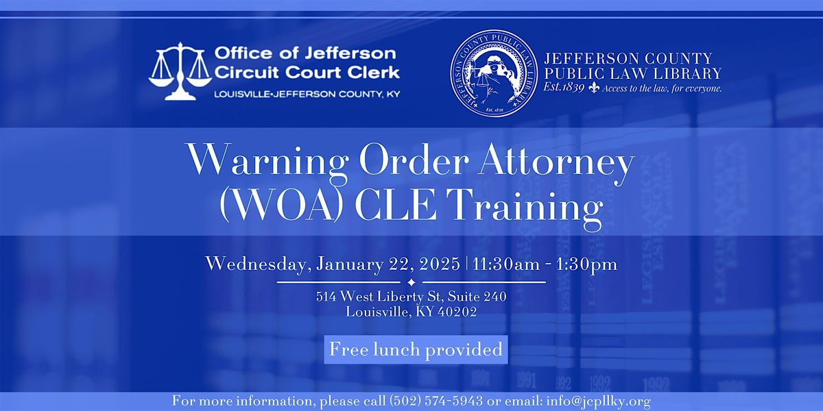 Warning Order Attorney CLE Training