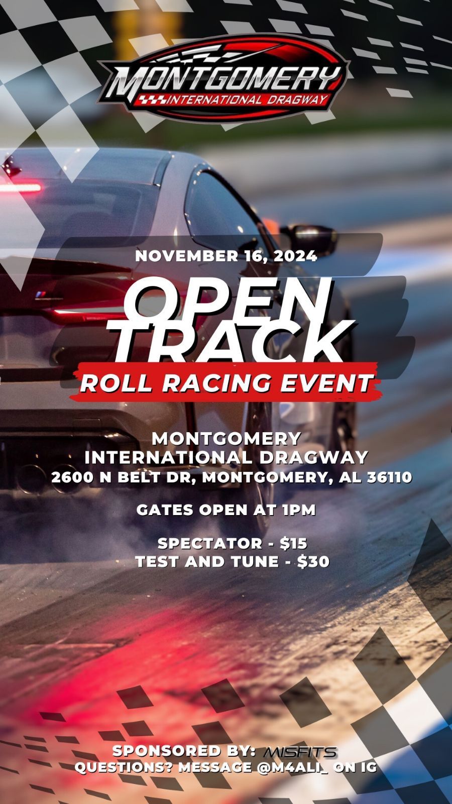 Open Track Roll Racing this Saturday! 