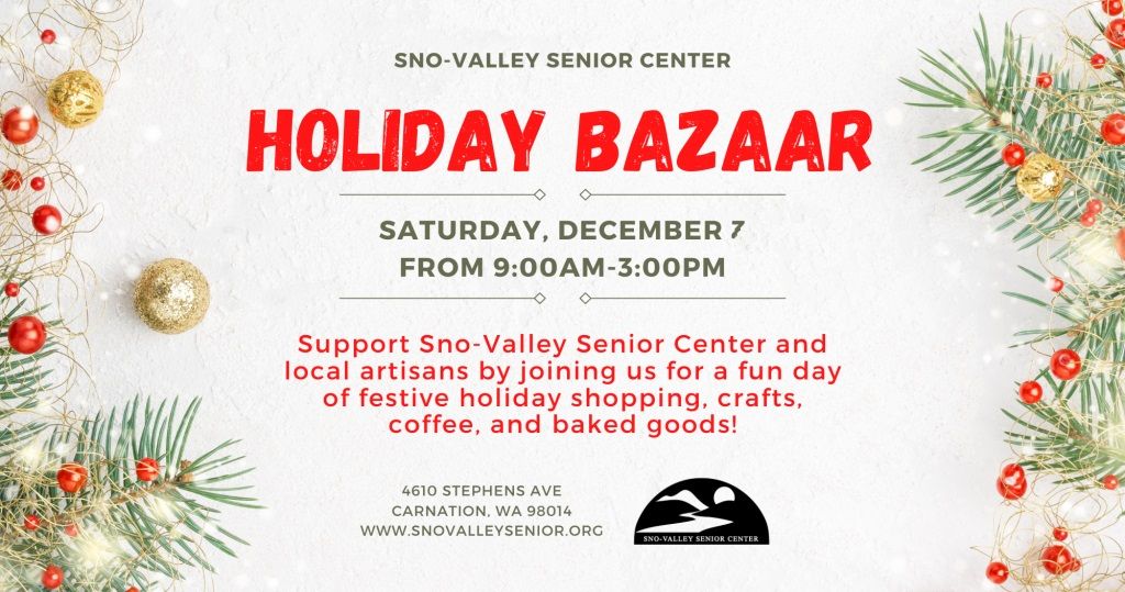 Sno-Valley Senior Center Holiday Bazaar with Allium + Thistle