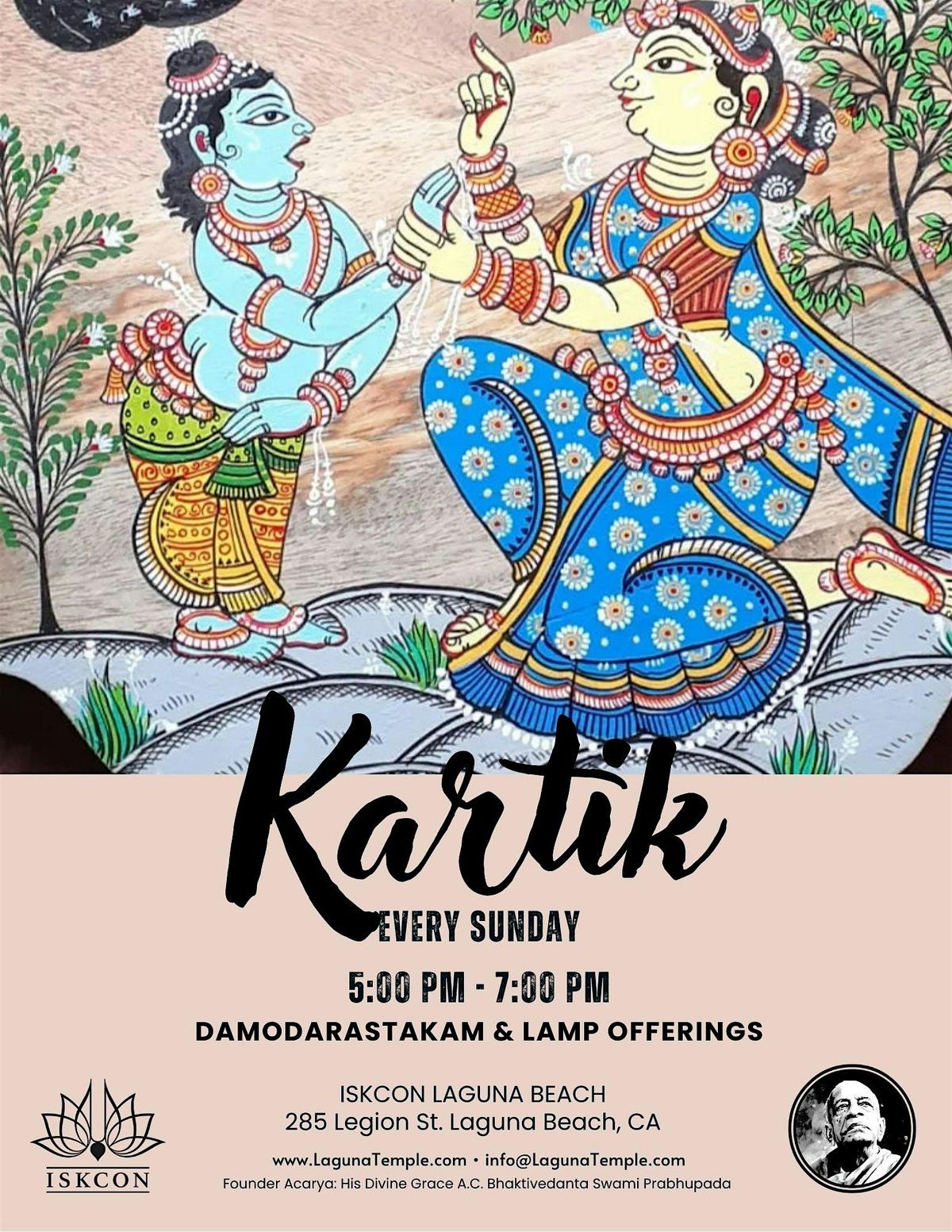 Community Lamp Offering During Kartik \u2013 Every Sunday at ISKCON Laguna Beach