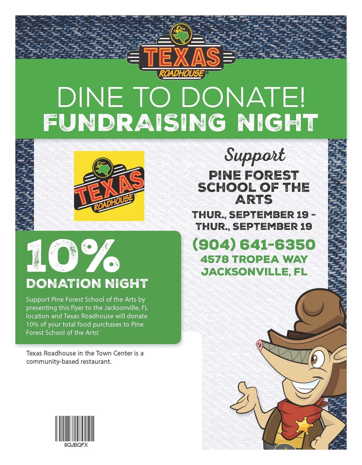 Dine-to-Donate at Texas Roadhouse