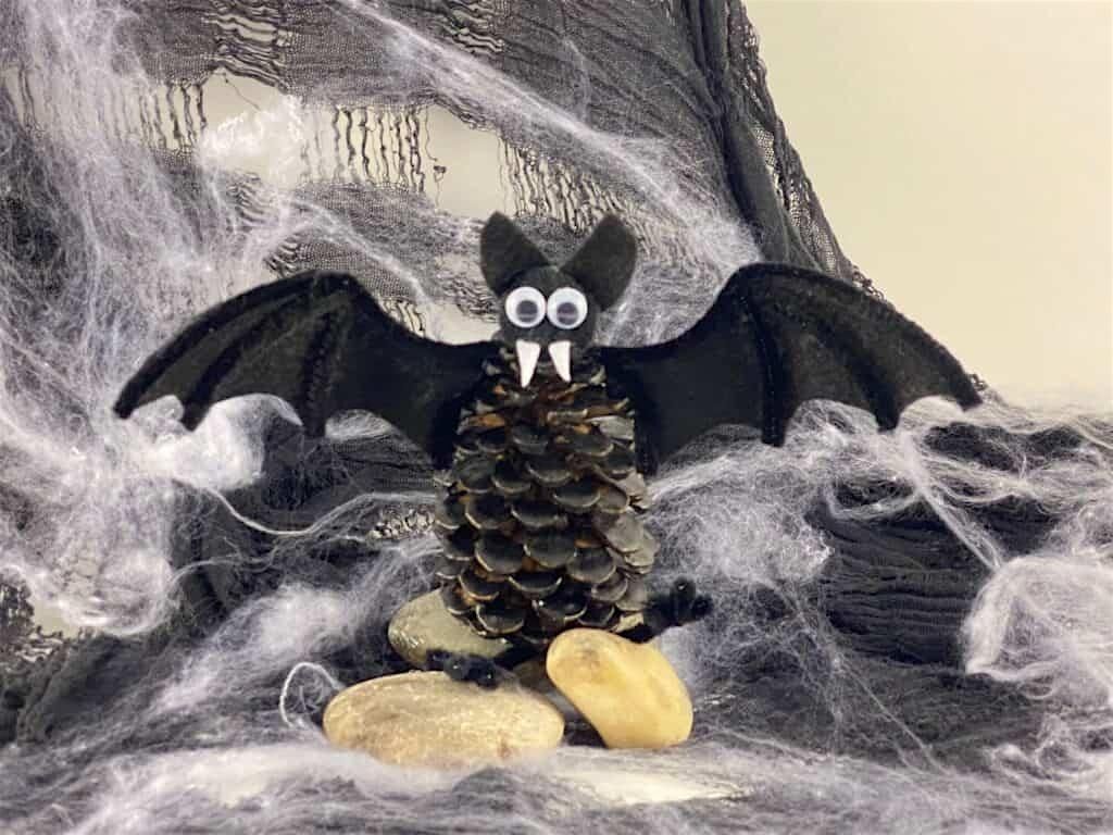 Create a Spooky Halloween Pine Cone Bat