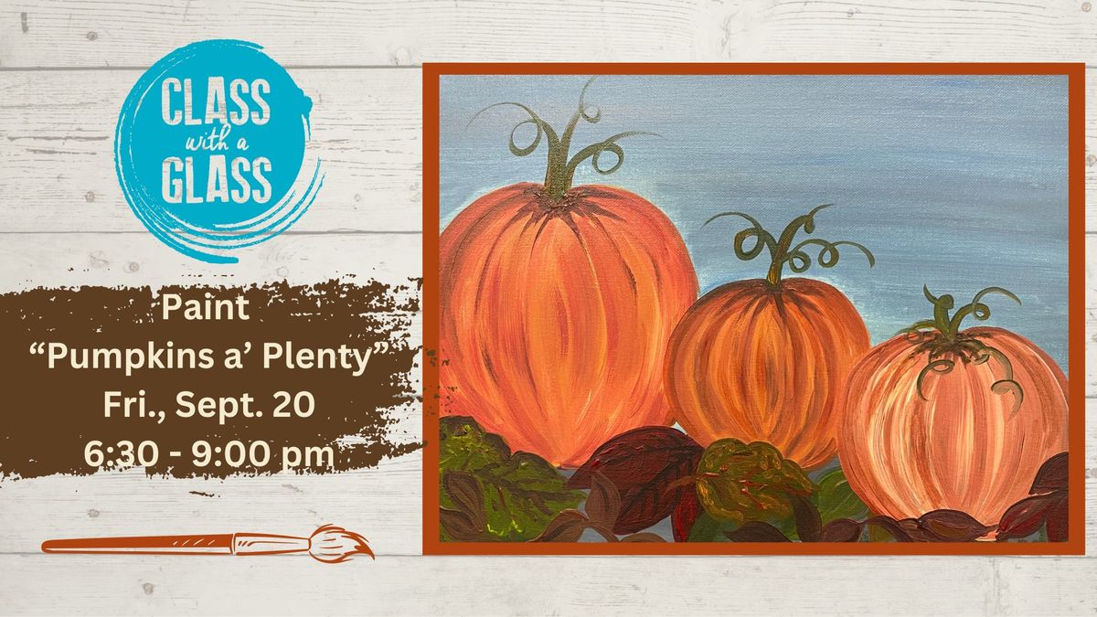 Paint "Pumpkins a'Plenty" with acrylics