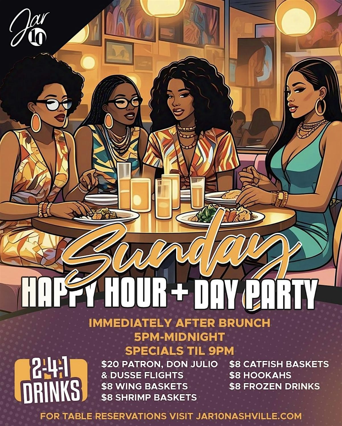 Jar 10's Sunday Happy Hour + Day Party