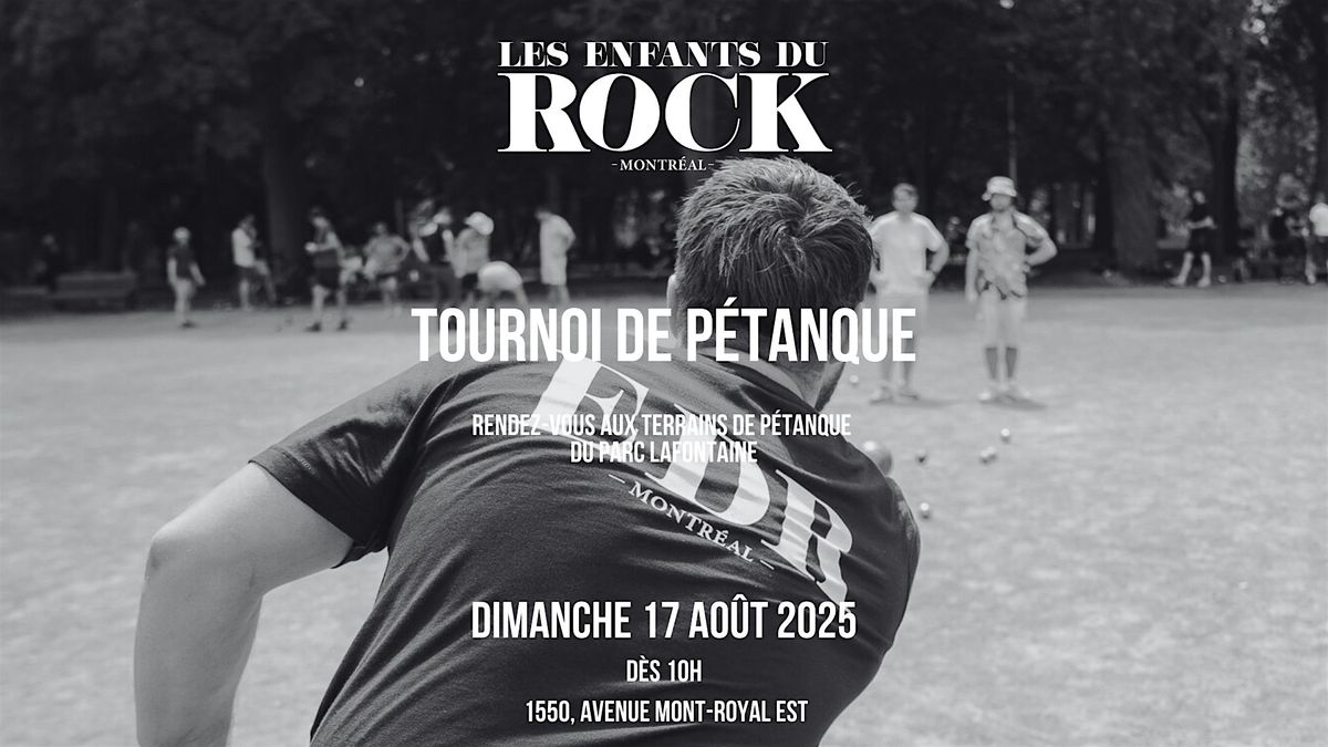 TOURNOI DE P\u00c9TANQUE 2025 - 2e \u00e9dition
