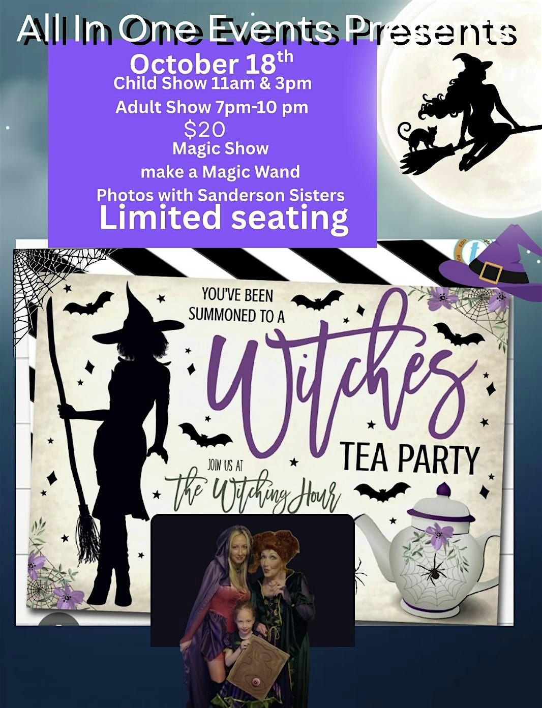 Witches tea party magic show