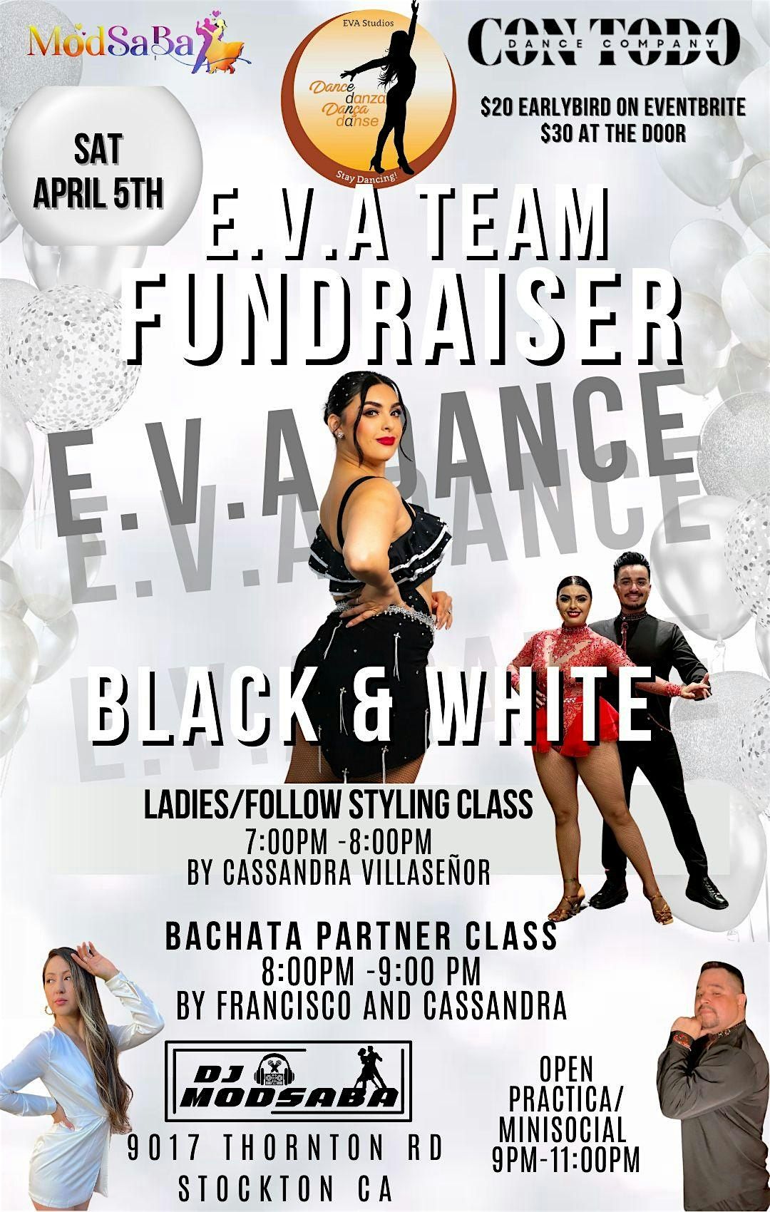 Team Fundraiser, Bachata classes and mini social