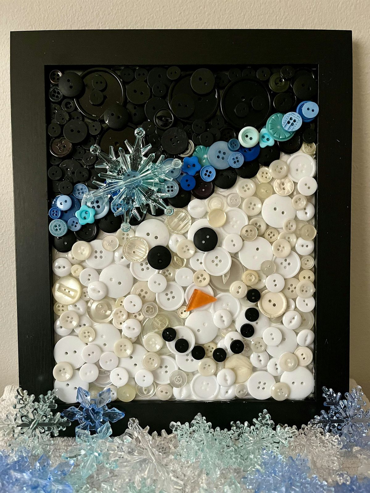 Snowman Button Art