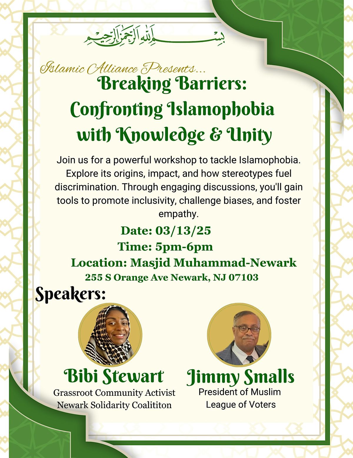 Breaking Barriers: Confronting Islamophobia with Knowledge & Unity