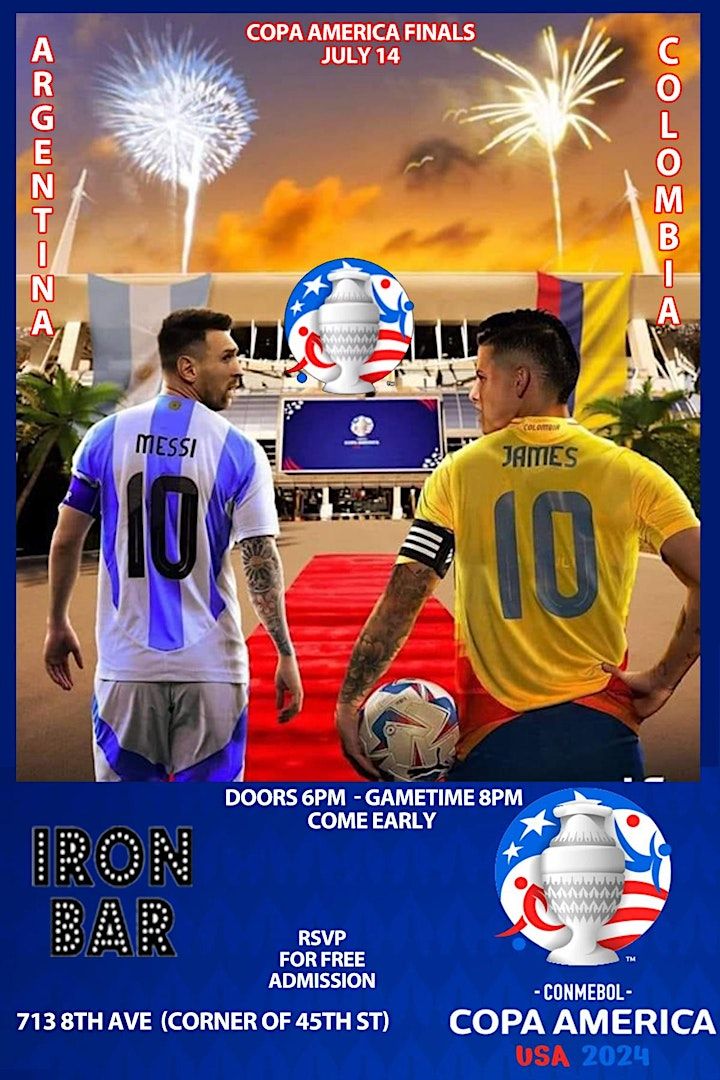 COLOMBIA vs ARGENTINA, Iron Bar & Lounge, New York, 14 July 2024