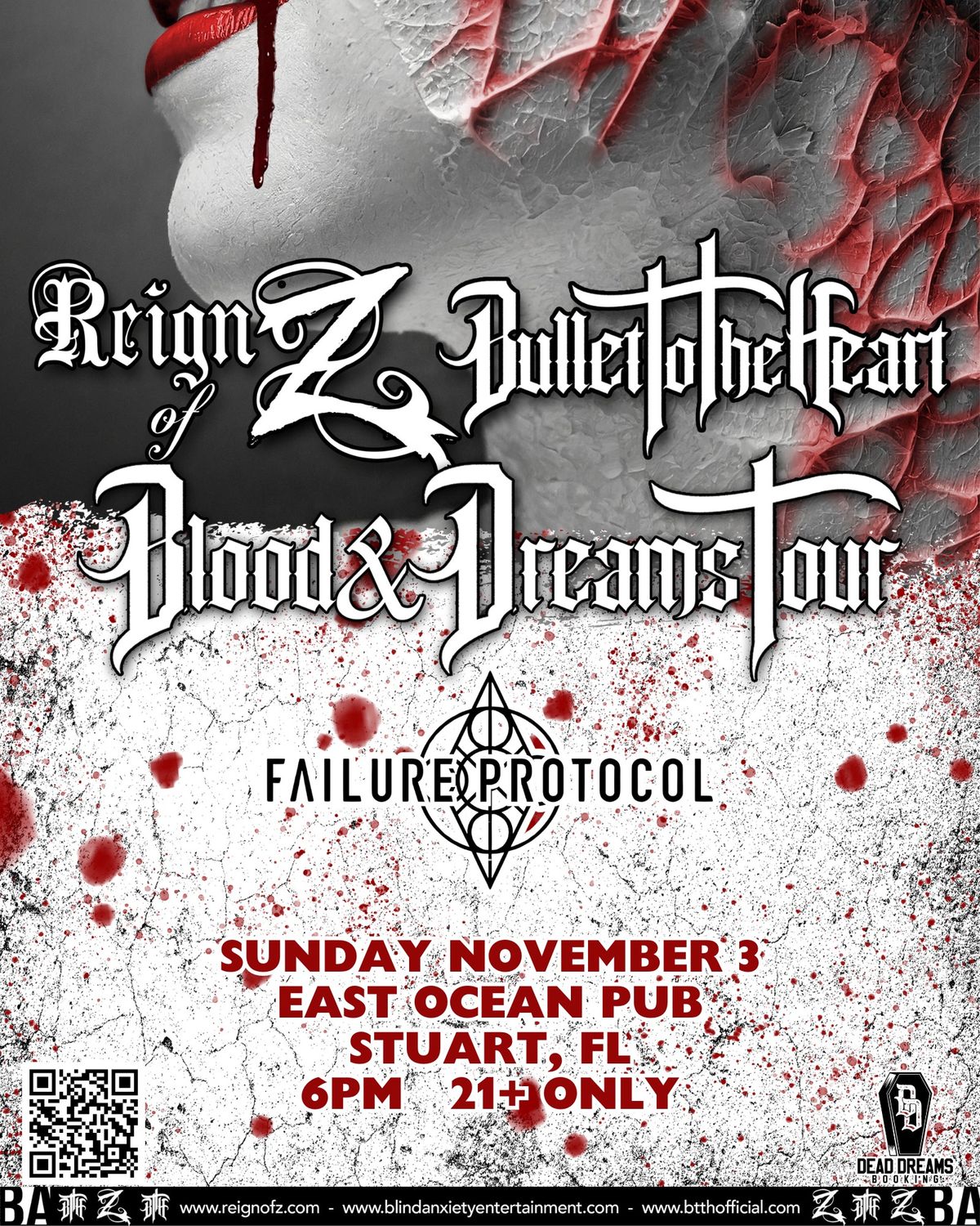 Reign of Z & Bullet To The Heart w\/ Failure Protocol at East Ocean Pub