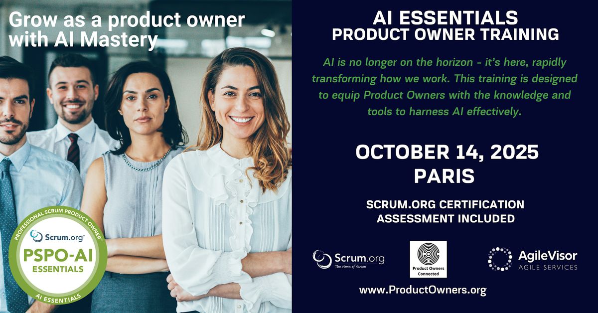 Product Owner - AI Essentials (PSPO-AIE). A Scrum.org Certified Training.