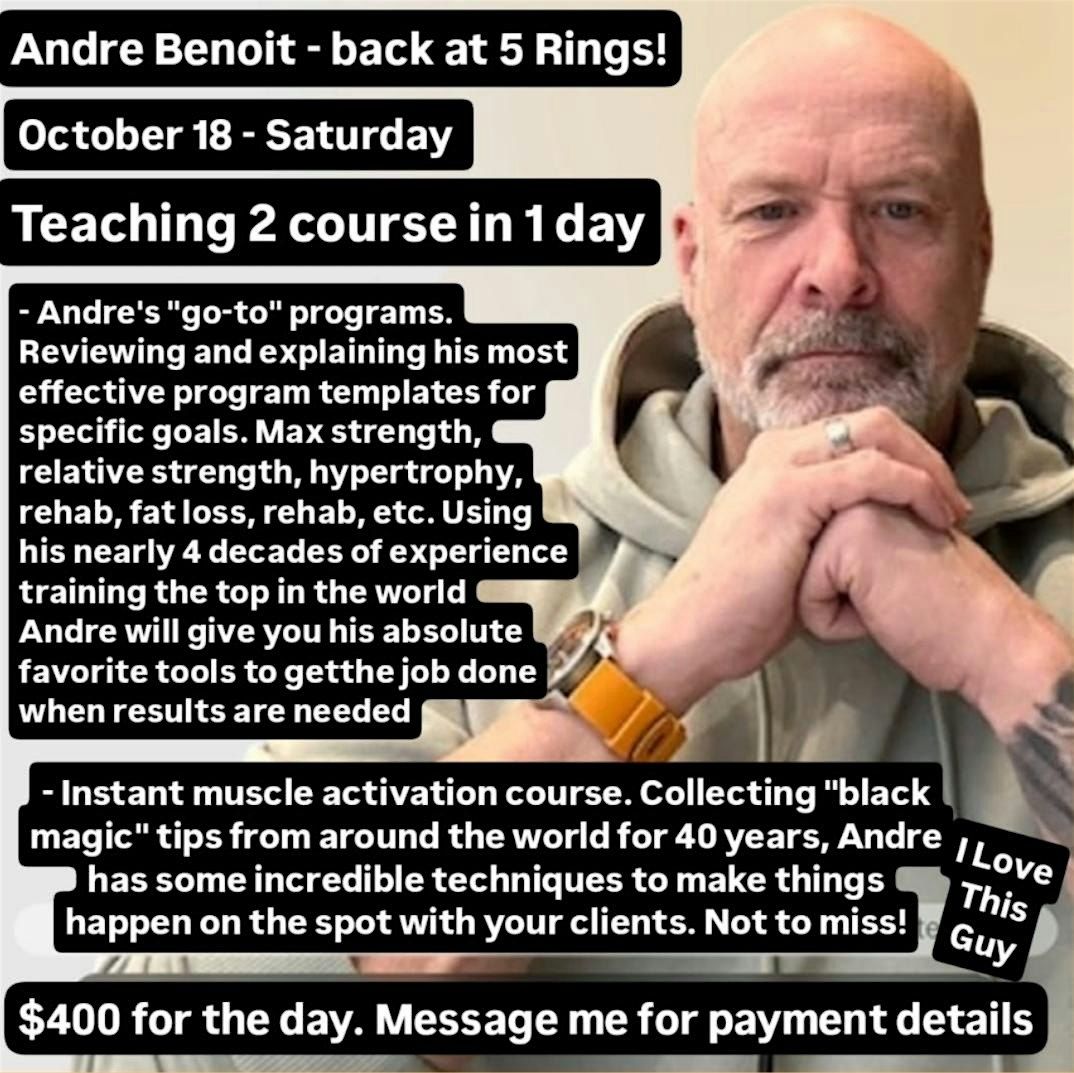 Andre Benoit 2 courses, 1 day