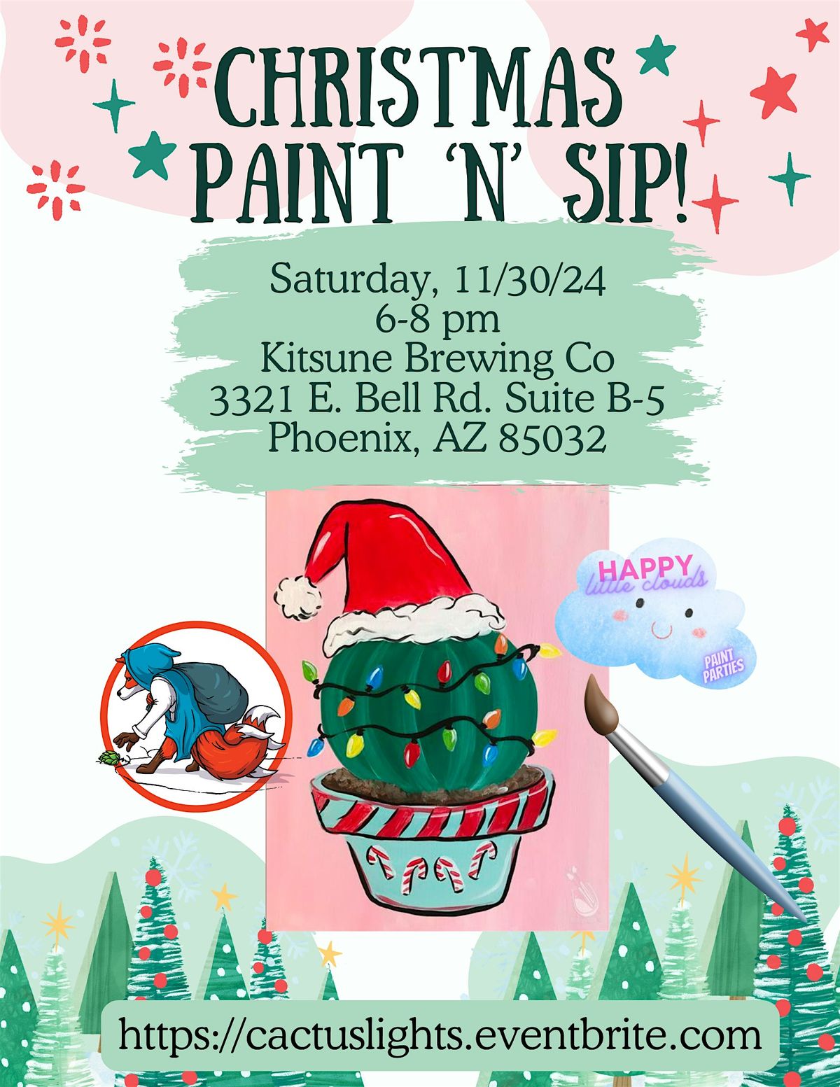 Christmas Paint and Sip at Kitsune Brewing Co.