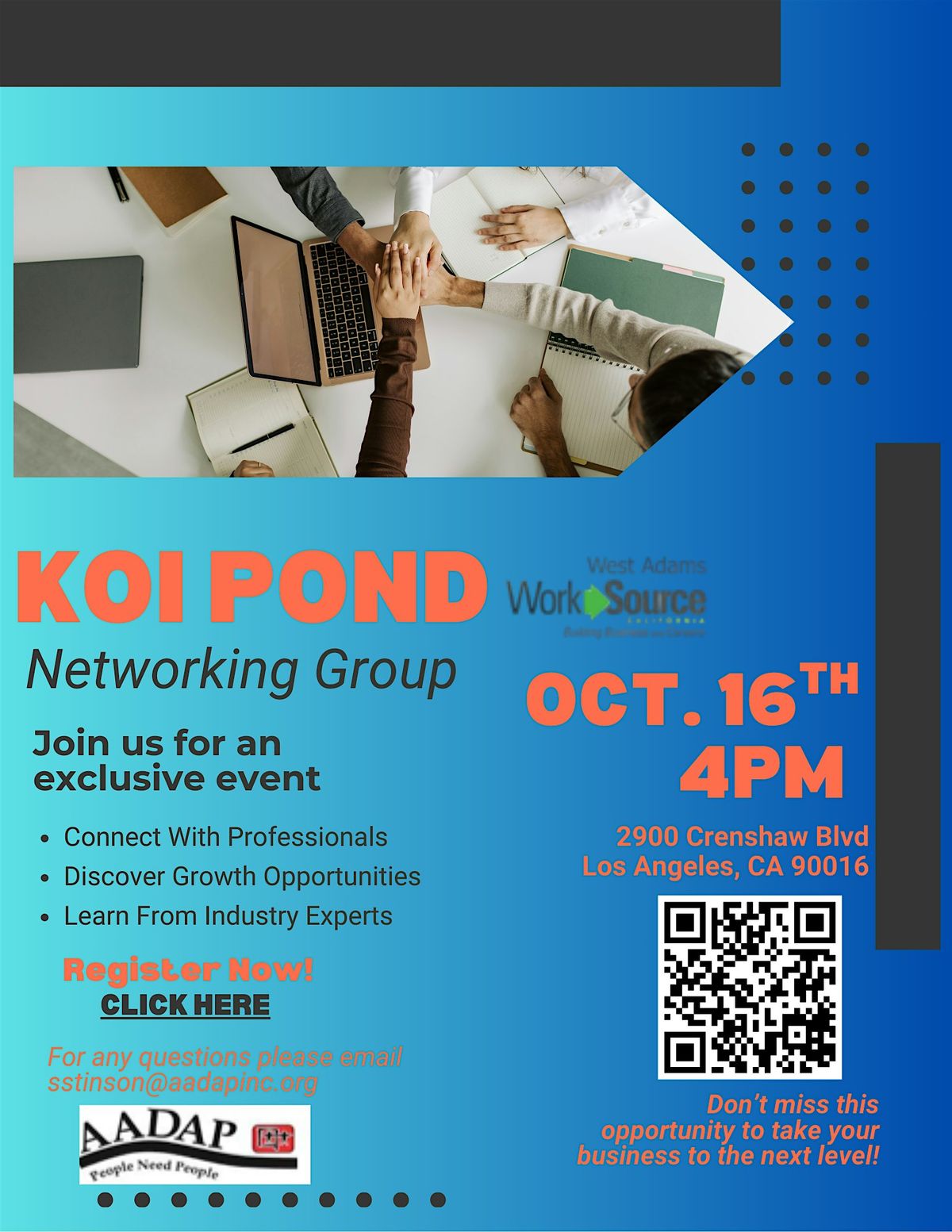 West Adams Worksource Small Business Networking Event
