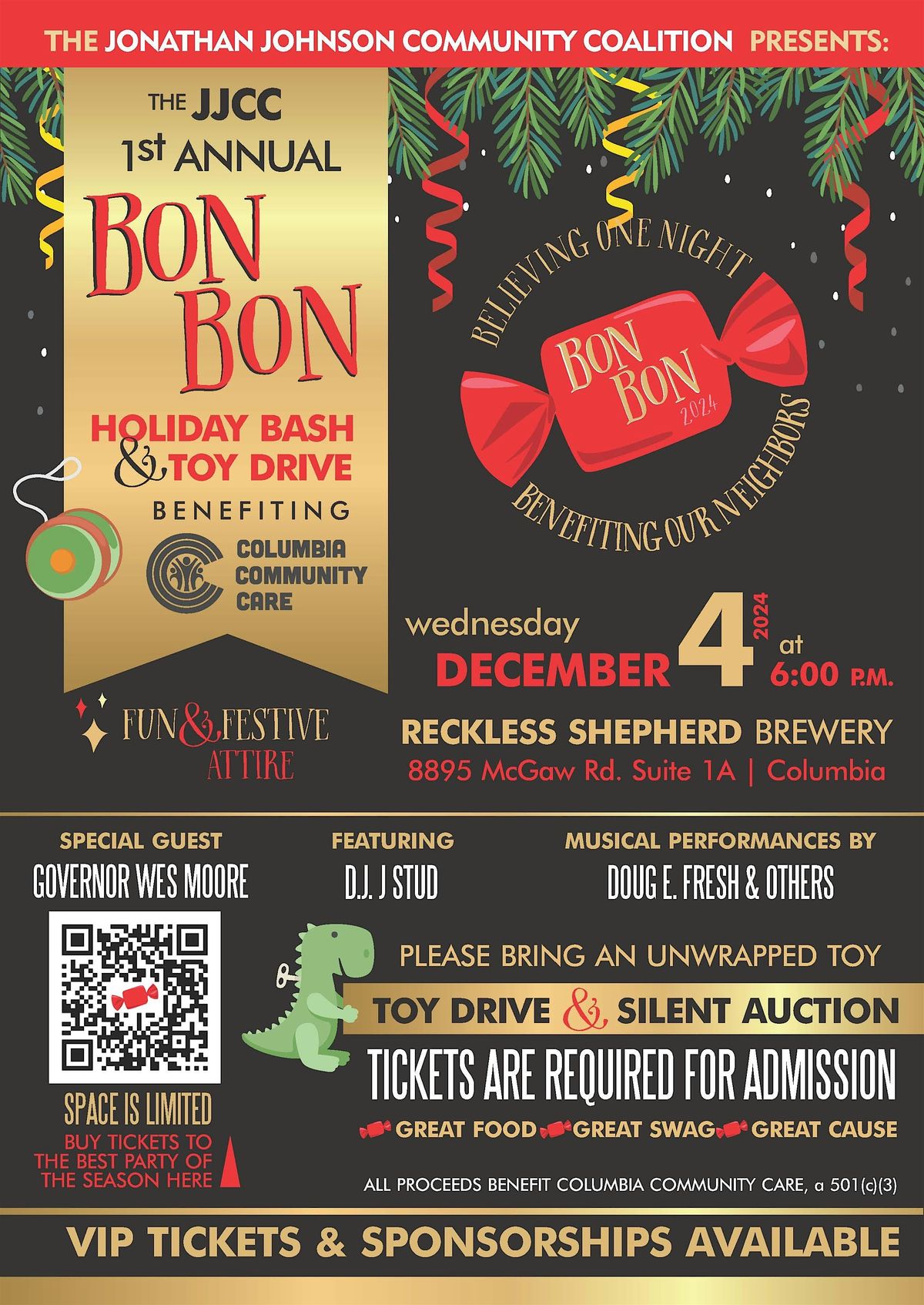 JJCC 1st Annual BonBon Holiday Bash & Toy Drive Benefiting CCC