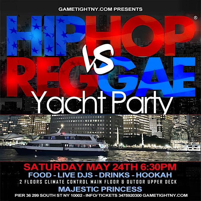 MDW NYC HIP HOP VS REGGAE\u00ae NYC SUNSET CRUISE MAJESTIC PRINCESS PIER 36